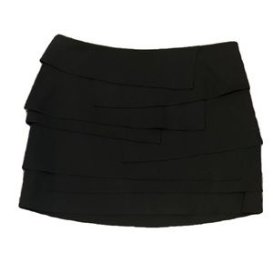 BEBE | WOMEN’S LAYERED MINI SKIRT | BLACK | SIZE 2
